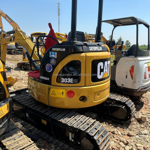 Second hand Caterpillar 303CR Compact Excavator used 3t <b>Small</b> Digging Machine CAT 303CR with Rubber Track Open Cabin - Product Image 2