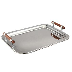 Poignée en bois pour adultes, plateau en acier inoxydable - Product Image 1