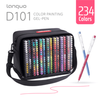 252 Warna Pulpen Tinta Gel Ekstra Halus 0.6mm Tulisan Presisi Aliran Tinta Lancar Pulpen Gel Profesional untuk Arsitek