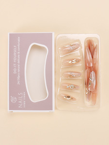 <span class=keywords><strong>Ongles</strong></span> Press-On Tendance en Gros Style Chinois Luxe Léger Œil de Chat Papillon <span class=keywords><strong>Serpent</strong></span> Doré Haut de Gamme Faits Main - Product Image 6