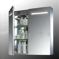 Disesuaikan Modern Smart Sensor cermin Switch persegi panjang diterangi layar sentuh dinding Defog kamar mandi LED Vanity kabinet