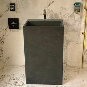 Vietnam hecho a medida artesanía muebles de exterior Hotel Vanity hormigón fregadero gabinete baño vanidad - Product Image 4