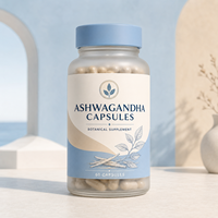 Capsules d'Ashwagandha à Marque Blanche, Supplément de Racine de Withania Somnifera, Formule Personnalisée, Fournisseur OEM en Gros