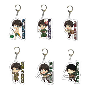 59 Estilos de <span class=keywords><strong>Shingeki</strong></span> <span class=keywords><strong>No</strong></span> <span class=keywords><strong>Kyojin</strong></span>, Rivaille, Ackerman, Eren Jaeger, Llavero de Acrílico de Anime, Joyería de Plástico de Dibujos Animados - Product Image 1