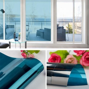 Specchio riflettente matel argento blu 1.52*30m di costruzione finestra di vetro protector anti scratch auto <span class=keywords><strong>adesivo</strong></span> pet materiale solare pellicola - Product Image 2