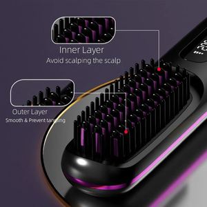 Nouvelle Brosse Lissante Chauffante Sans Fil Tendance, Portable, Mini, Anti-Statique, Chauffage Rapide, Pour la Maison et les Voyages - Product Image 5