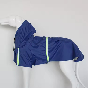 Impermeable con Capucha para Perros Grandes, de Cuero PU, Clásico, Ligero, Decorativo, Reflectante, para Perros y Gatos Pequeños/Medianos - Product Image 1