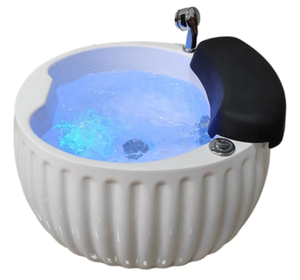XingYing Luxury Spa Foot Bath Basin Acrílico Madera Suministros para uñas Relajación con función de masaje para salones de belleza - Product Image 1