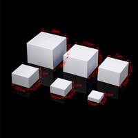 6 stuks witte buffetverhogers, witte acryl displaydozen, standaard voor bruiloft, catering, dessert, taart en etenspresentatie op tafel