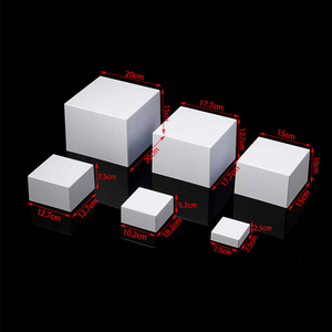 6 Soportes Blancos para Buffet, Exhibidores Acrílicos Blancos para <span class=keywords><strong>Bodas</strong></span>, Catering, Postres, Pasteles y Alimentos - Product Image 2