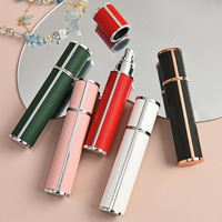 Étui à parfum en cuir 10ml 15ml 20ml avec pulvérisateur à pompe, impression sérigraphique, logo personnalisé
