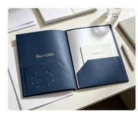Carpeta de Presentación Negra con Logotipo Personalizado en Dorado, para Documentos A4, Ferias Comerciales, Educación, Hoteles, Hospitales, con Anillas
