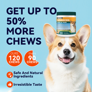 Integratore per <span class=keywords><strong>Cani</strong></span> Contro Pulci e Zecche, Compresse Morbide con Semi <span class=keywords><strong>di</strong></span> Lino, Neem e Vitamine B, Supporto per la Pelle del Cane - Product Image 4