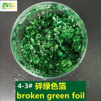 Flocons de feuille d'or d'imitation colorée de Taiwan pour meubles de dorure flocon de feuille d'or pour l'artisanat décoratif 75g chaque boîte