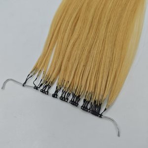 Extensiones Remy virgen de alta calidad 9A 10A12A, punta de pluma circular pequeña <span class=keywords><strong>americana</strong></span>/coreana, sin plegado, sin punta, cabello humano de algodón - Product Image 5