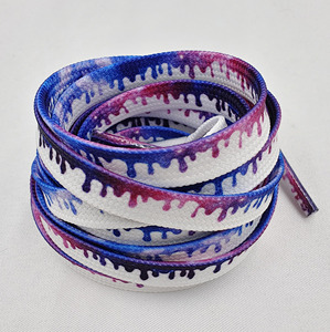 Cordones de Zapatos Personalizados con Sublimación, Cordones Planos Impresos a Color, Cordones con Diseño de Goteo - Product Image 3