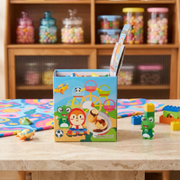 Œufs de chocolat solides multicolores en forme de personnages de dessins animés, biscuits, jouets, boîte de 24 pièces pour les fêtes d'enfants, vente en gros de bonbons
