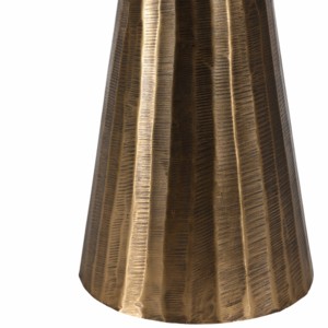 Tavolino moderno con base in metallo scanalato e piano in marmo per l'arredamento di piccoli spazi, soggiorno - Product Image 5
