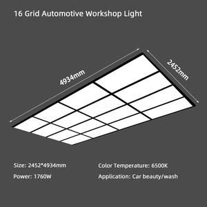 Panneau de vente d'usine lumière LED <span class=keywords><strong>Garage</strong></span> voiture détaillant lampe atelier éclairage LED pour Station de lavage de voiture 16 système de grille - Product Image 6