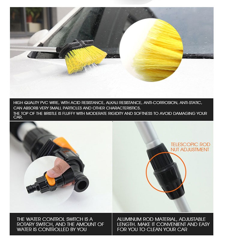 Car Cleaning Brushes WithAluminum Telescopic Handle