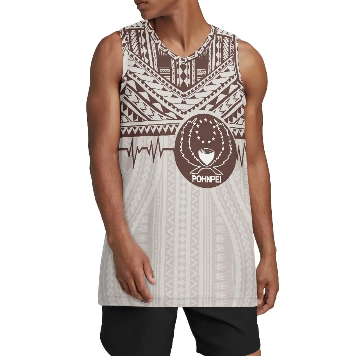 Pohnpei Sport Tank Tops Gym Training Sommer hemden Polynesian Print On Demand Ärmellose Basketball Custom Kleidung Polyester