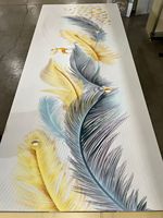 Feuille de marbre en PVC 3D 3 mm, panneau UV léger, feuilles de marbre en PVC, panneau mural en marbre UV, panneaux muraux modernes pour hôtel