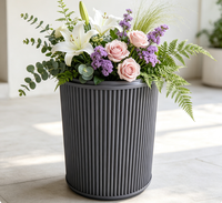 Jardinière sur pied en métal classique minimaliste de grande taille, personnalisable, avec revêtement en poudre, pour la maison, le jardin, l'hôtel, le centre commercial, l'extérieur