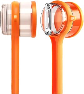 Lot de 3 éplucheurs de cuisine manuels multifonctions en acier inoxydable pour fruits et légumes, lame dentelée, écologiques, compatibles lave-vaisselle - Product Image 1