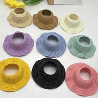 Chapeau de poupée Labubu en herbe naturelle, accessoire pour animaux de compagnie, jouet d'été respirant à oreilles ouvertes et dessus creux, 48-50cm