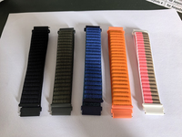 Bracelet en Nylon Ondulé pour Samsung Galaxy Watch 20mm 22mm Bracelet de Montre en Nylon Réglable Sport Correa