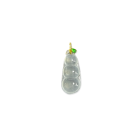 Pendentif en jadéite naturelle de Birmanie de qualité A, forme de graine de haricot, pendentif en jadéite de haute qualité, jadéite glacée, cadeau unisexe en jadéite (avec NGTC)