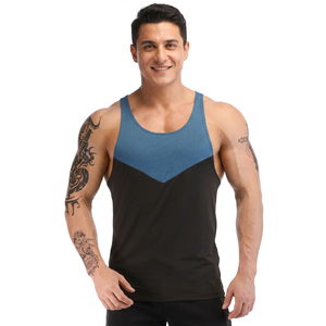 Camiseta de tirantes básica para hombre, de dos tonos, personalizada, para gimnasio, venta al por mayor, precio económico, ropa deportiva de color liso, 2026 - Product Image 1