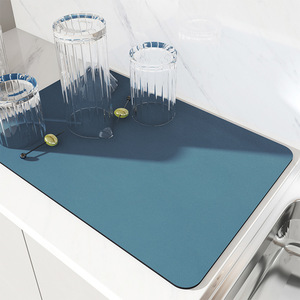 Tapis de bain antidérapant à motif uni, fabriqué à la machine en microfibre, écologique, absorbant, anti-éclaboussures, imperméable et épaissi - Product Image 3