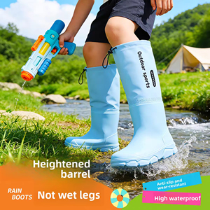 <span class=keywords><strong>Stivali</strong></span> da <span class=keywords><strong>Pioggia</strong></span> per Bambine con Tomaia Alta in PVC, Fodera in Rete, Suola Leggera e Morbida, Antiscivolo, Impermeabili, Lunghezza 40cm - Product Image 5