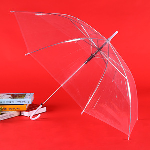 Paraguas Transparente POE al por Mayor a Bajo Precio, Parapluie, Regenschirm, Transparente, para la Temporada de Lluvia, Regalo Escolar - Product Image 6