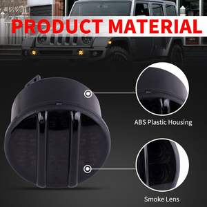 Nouveaux feux de signalisation LED <span class=keywords><strong>pour</strong></span> calandre avant avec lentilles fumées <span class=keywords><strong>pour</strong></span> Wrangler JK JKU 2007-2017, LED ambre - Product Image 3