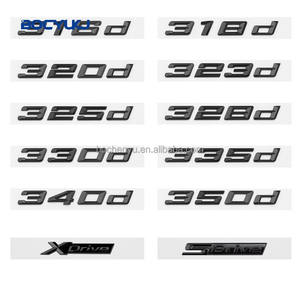 Emblema Adhesivo Negro Brillante 320i 320d <span class=keywords><strong>320e</strong></span> 325d 328d 330i 330d 330e 335d 340d para <span class=keywords><strong>BMW</strong></span> Serie 3 E90 E91 E92 F30 F31 F34 G20 <span class=keywords><strong>G21</strong></span> - Product Image 2
