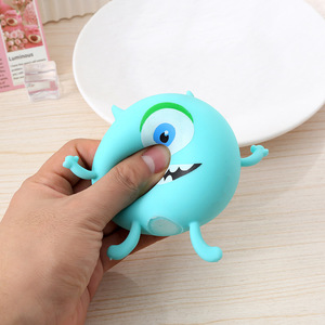 Jouet Squishy en forme de monstre mignon, jouet de décompression souple à presser, jouet anti-stress à rebond lent, rempli de farine blanche, unisexe - Product Image 2