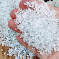 Sable de verre concassé fin et clair, média filtrant pour piscine à haute filtration, granulés de verre à petites particules pour le traitement de l'eau des piscines