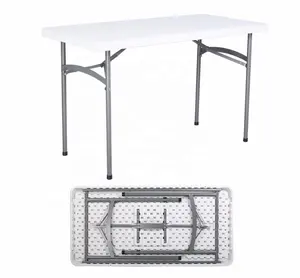 4FT Регулярный складной стол, складной стол для буфета, стул, прикрепленный стол