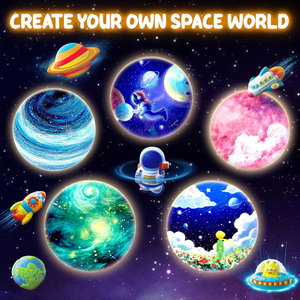 Distriibutor Muốn OEM Đồ Chơi Sáng Tạo Thiên Hà Đèn Nghệ Thuật Và Thủ Công Kit Tự Làm Sơn 3D Trăng Ánh Sáng Ban Đêm Cho Trẻ Em - Product Image 2