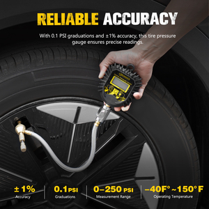 बंकर इंडस्ट पेशेवर भारी शुल्क स्वचालित डिजिटल टायर डीफ्लेटर प्रेशर गेज 250 psi - Product Image 3