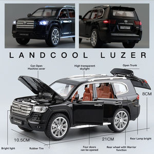 Nuevo Diecast 1:24 Toyo Land Crulser LC300 molde de Metal para coche sonido luz Puerta Abierta colección decoración pantalla aleación coches modelo - Product Image 4