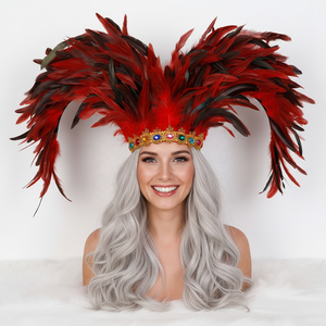 أزياء حفلات الهالوين، إكسسوارات أزياء الكرنفال، أغطية رأس بالريش، طقم أزياء تنكرية للنساء البالغات، متوفر بتصميم الصدف البحري - Product Image 3