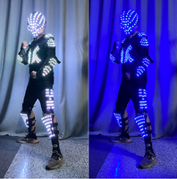 Costume de robot lumineux à LED RGB pour DJ, Halloween, Nouvel An, soirées en boîte de nuit, accessoires de fête