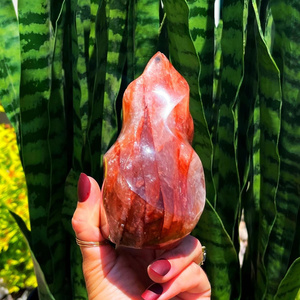 1 pièce de cristal HOLA Nature de haute qualité, quartz de feu poli à la flamme, artisanat en cristal, pierre précieuse pour la décoration intérieure - Product Image 4