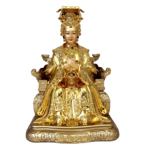 Taiwan Taishan vecchia madre tre madri celesti Bixia Yuanjun ornamenti offerte casa statue di bronzo - Product Image 1