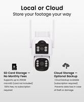 Caméra IP CCTV 4MP, double objectif PIR, faible consommation d'énergie, solaire, WIFI, vision nocturne, batterie pour application extérieure, capteur CMOS