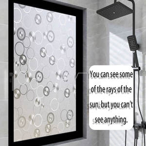 Película electrostática decorativa de círculo esmerilado de PVC translúcido de privacidad de estilo moderno <span class=keywords><strong>para</strong></span> <span class=keywords><strong>ventanas</strong></span> de oficina en casa precios al por mayor Stock - Product Image 3