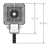 ECE R10 Approuvé Spot Flood Beam 12W 2 Pouces Mini Led Cube Pods Lumière pour Camion 4X4